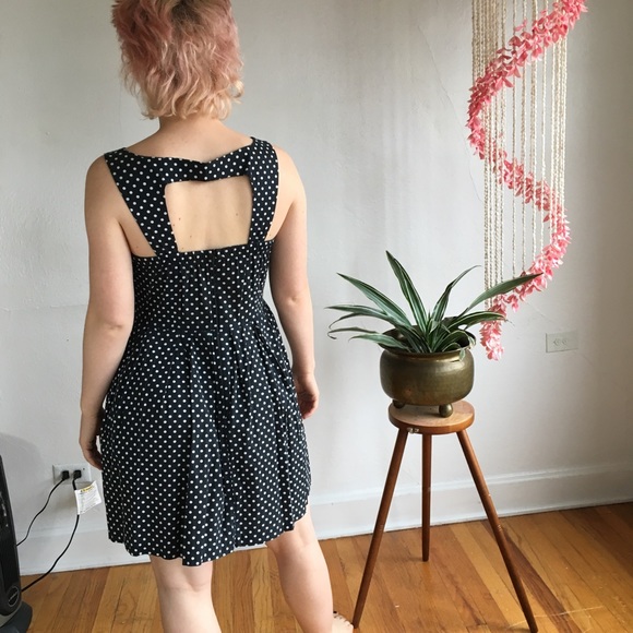 Vintage Polka Dot Dress with Unique Cutouts - Picture 5 of 5